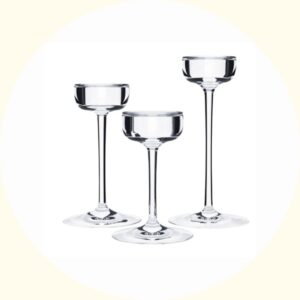 3er-Set Glaskerzenhalter